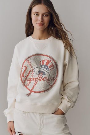 Terez Cotton MLB Crew-Neck Sweatshirt