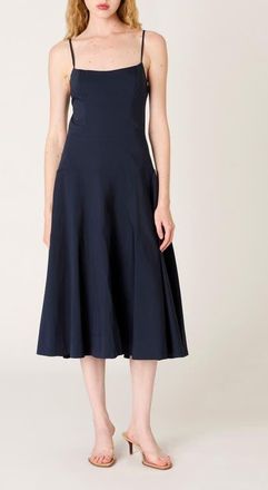 Nia Amor Open Back Cotton Blend Dress in Midnight at Nordstrom, Size X-Large