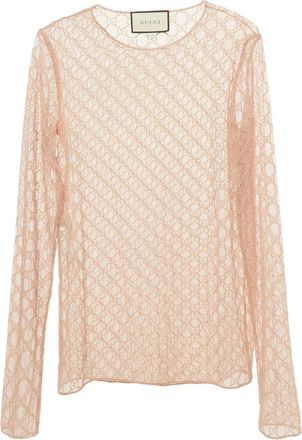 Gucci Top con ricamo - Rosa