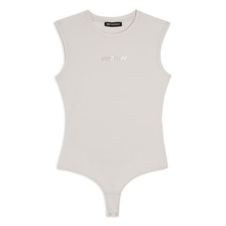 Freddy Body senza maniche in jersey stretch con logo strass
