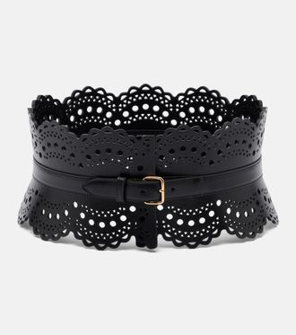 Alaia Ala&iuml;a Vienne Wave leather belt