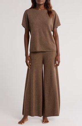 Nordstrom Cashmere Lounge Set in Brown Medium Heather at Nordstrom Rack, Size Large