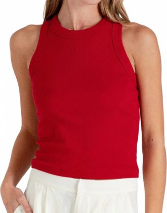 Sundays Tina Crew Neck Tank Top In Montauk Red