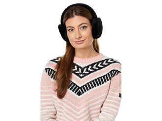 UGG Tasman Sheepskin Earmuffs Traditional Womens Hats Black, Leather