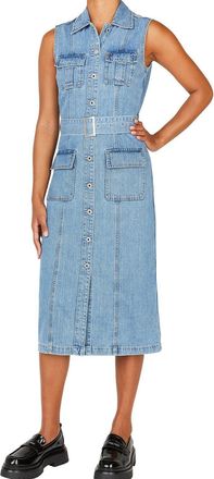 Pepe Jeans London Liz Denim Midi Dress Blue