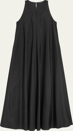 Theory A-Line Cotton Tent Maxi Dress