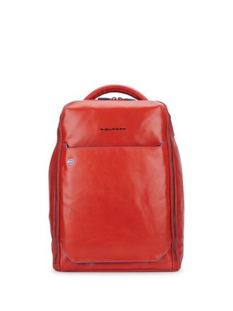 Piquadro padded backpack - unisex - Calf Leather/Polyester - OS - Orange