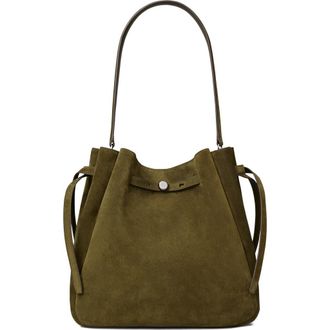 Tory Burch Large Romy Suede Bucket Bag in Leccio at Nordstrom