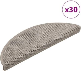 vidaXL Vidaxl - Alfombra Autoadhesiva Escalera Sisal 30 Uds 56x17x3 Cm Plateado