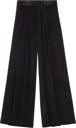 Momoni Aspen Palazzo Broek - Dames - Broeken - Zwart - Maat: 2XS Zijde