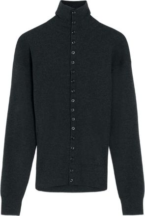 Christophe Lemaire Cardigan a collo alto - Grigio