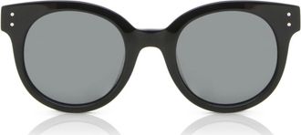 Arise Collective Oval Full Rim Womens Sunglasses Black Size 49 - Free Lenses - Arise Collective