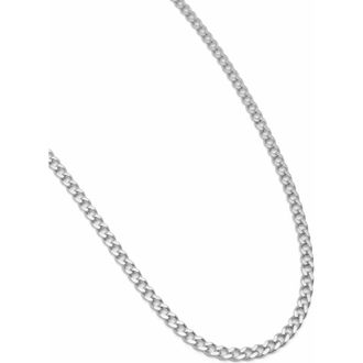 Nialaya Cuban Link Chain Necklace in Silver at Nordstrom, Size 22