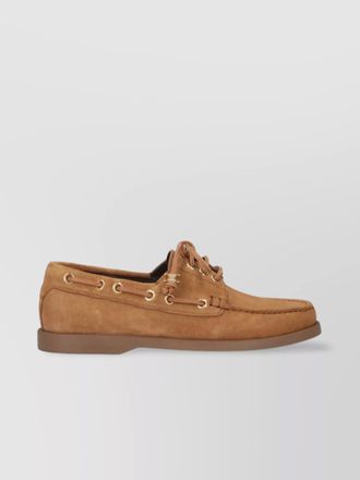 Celine eyelet detailing suede loafers