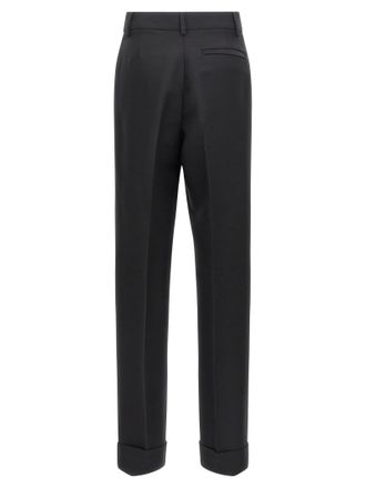 Ferragamo Womens Black Viscose Dress Pants