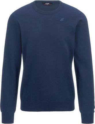 K-Way Sebastien Cotton PS - Heren - Ronde hals truien - Blauw - S - Katoen - Truien & Vesten