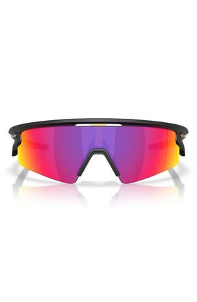 Oakley Gender Inclusive Sphaera Strike 37mm Shield Sunglasses in Matte Black /Prizm Road at Nordstrom