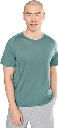 Smartwool Active Ultralite Short Sleeve Mens Clothing Dusty Teal : LG, Wool/Tencel