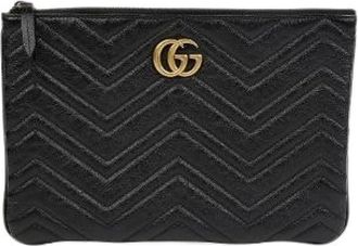 Gucci Pre-owned Clutches, female, Black, Size: ONE SIZE Pre-owned Leather Clutch