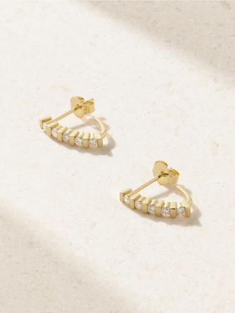 Jennifer Meyer Orecchini A Cerchio In Oro 18 Carati Con Diamanti Edith