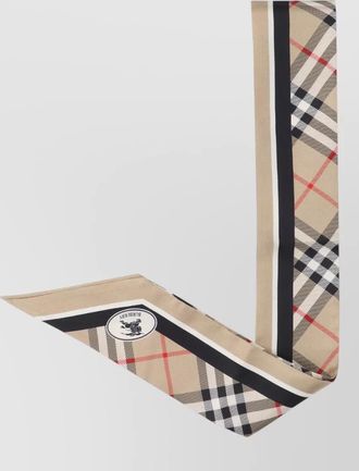 Burberry rectangular check pattern mens scarf accessory
