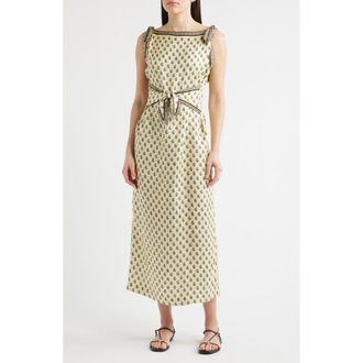 D&ocirc;en Amorette Taormina Paisley Silk Twill Column Dress in Sunlight Taormina Paisley at Nordstrom, Size Xx-Large