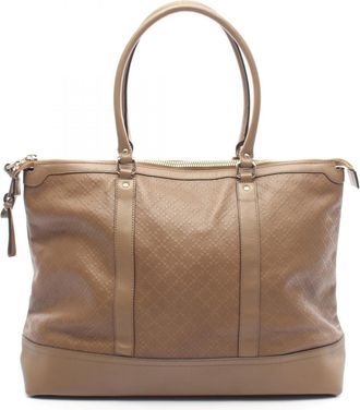 Gucci Brown Leather Tote Bag (Pre-Owned)