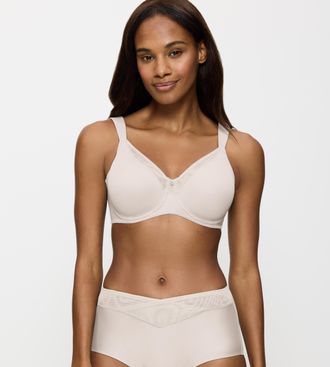 Triumph Minimizer-BH TRIUMPH True Shape Sensation, Damen, Gr. 100, Cup D, beige (fresh powder), Jersey, Obermaterial: 72% Polyamid, 28% Elasthan, BHs Minimize