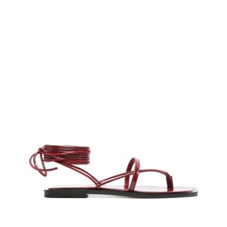 Philosophy di Lorenzo Serafini Schoenen, Dames, Rood, 40 EU, Leer, Platte sandalen