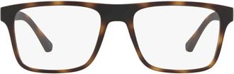 Emporio Armani Matte Havana Black Brillen Montuur - Dames - Brillen - Bruin - 54 MM - Accessoires