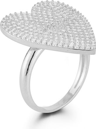 Sphera Milano Sterling Silver & CZ Heart Ring at Nordstrom Rack, Size 7