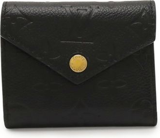Louis Vuitton Black Noir Monogram Empreinte Leather Wallet (Tri-Fold) (Pre-Owned)
