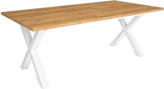 Skraut Home Skraut Home - Mesa De Comedor, 10 Comensales, 200, Robusta Y Estable Gracias A Su Estructura Y Patas Macizas, Ideal Para Reuniones Familiares, Roble, 