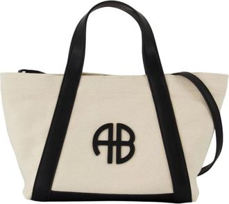 Anine Bing Shopping Bags, female, Beige, ONE SIZE, Beige Cotton Shopper Bag