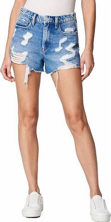 Blank NYC High Rise Denim Short With Rip Cruise Control