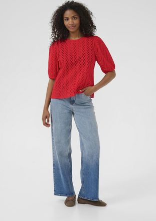 Kaffe Blouse met korte mouwen KAmasha Regular fit red