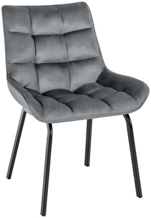 Clp Silla De Comedor Saranda Gris Oscuro Terciopelo