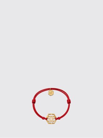Philipp Plein Friendship Bracelet in Cotton and Steel with Hexagon Logo