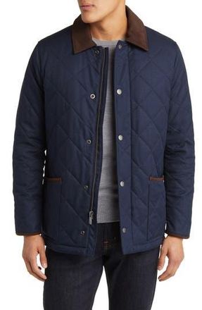Hart Schaffner Marx Erikson Water Resistant Quilted Riding Jacket in Navy at Nordstrom Rack, Size Xx-Large