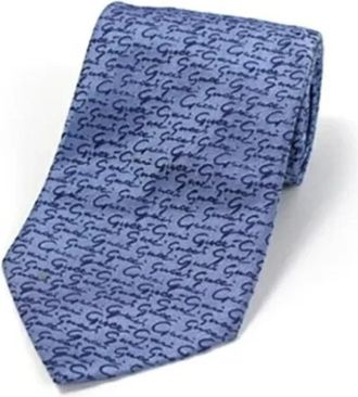 Gucci Pre-owned Cravat - Heren - Vintage Accessoires - Blauw - ONE Size - Vintage