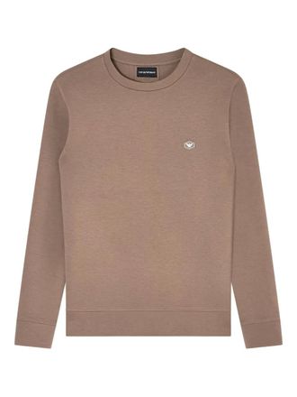 Emporio Armani logo crew-neck sweatshirt - Brown
