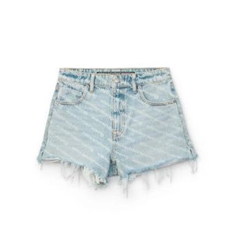 Alexander Wang Dames, Korte broeken, Blauw, Maat: W27 Denim