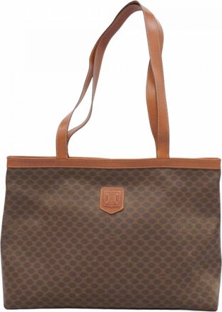 Celine Brown Pvc Tote Bag (Pre-Owned)