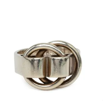 Herm&egrave;s Silver 925 Band Ring (Pre-Owned)