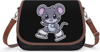 Generic Rat Skater Small Womens Crossbody Bags Shoulder Handbag with Adjustable Strap for Travel