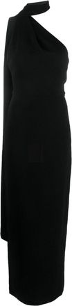 Solace London The Demi one-shoulder maxi dress - women - Polyester - 10 - Black