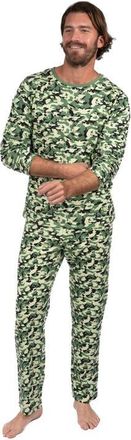 Leveret Mens Loose Fit Cotton Matching Family Holiday Pajamas, Classic & Geometric Patterns in Camouflage at Nordstrom, Size Xx-Large