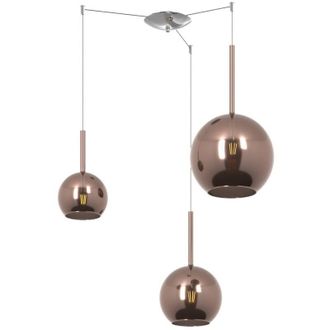 Top-Light Lampadario moderno top light future 1155 cr s3 s mix ra e27 led vetro pirex soffiato lampada soffitto