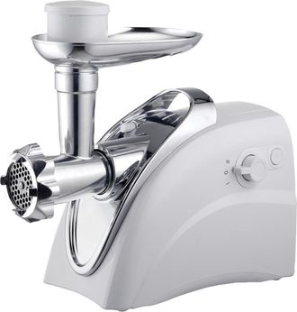 Brentwood 400 Watt Electric Meat Grinder and Sausage Stuffer in White