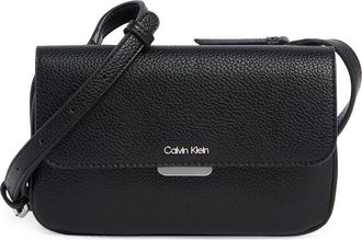 Calvin Klein Arya Crossbody Bag in Black/Silver at Nordstrom Rack